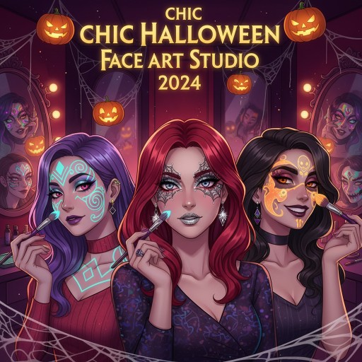 Chic Halloween Face Art Studio 2024 Images