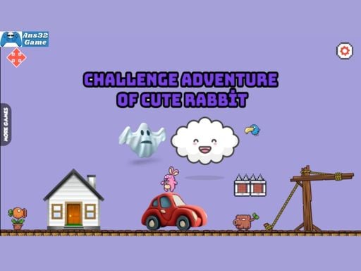 Challenge adventure of cute rabbit Images