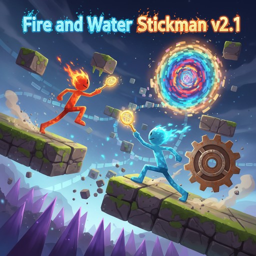Fire and Water Stickman v2.1 Images